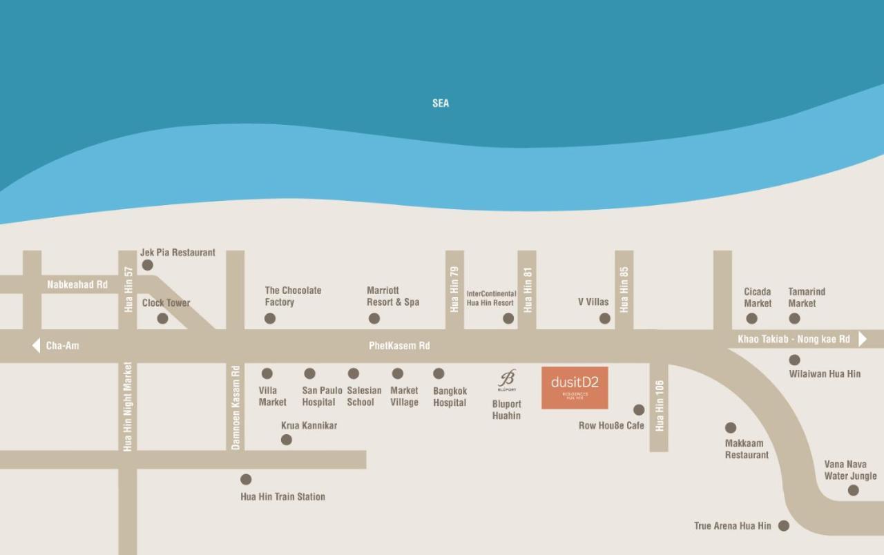 Huahin Dusitd2 Residences, Apartments Near Beach Esterno foto